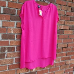Hot Pink 3X Womans Blouse